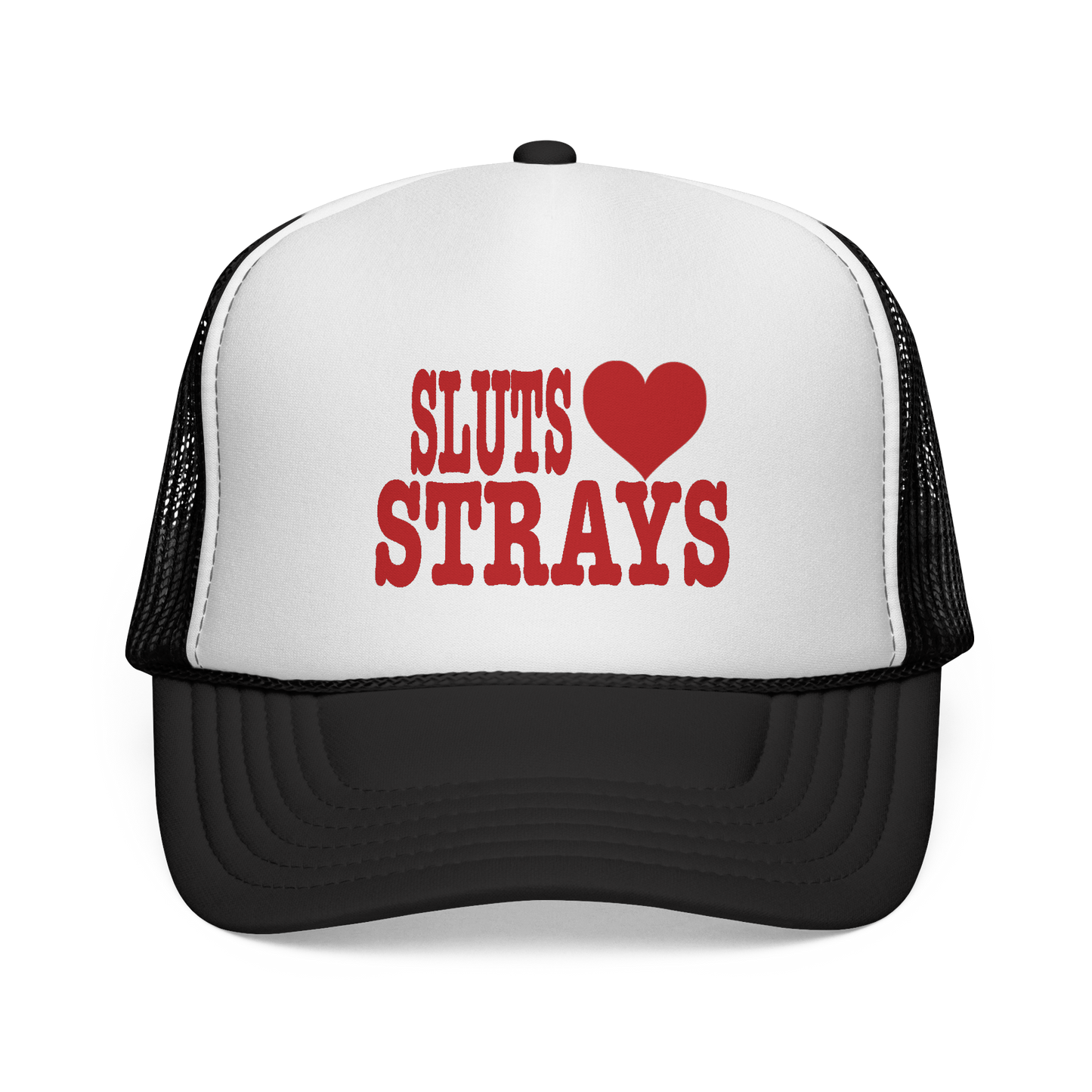 SLUTS LOVE STRAYS TRUCKER HAT