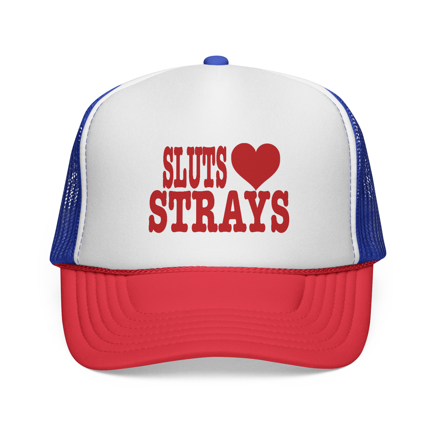 SLUTS LOVE STRAYS TRUCKER HAT