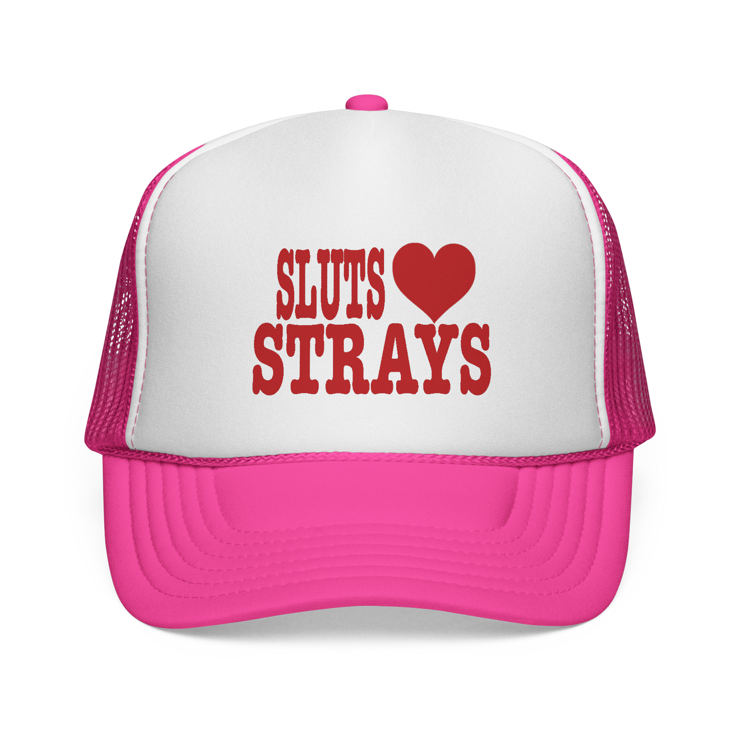 SLUTS LOVE STRAYS TRUCKER HAT